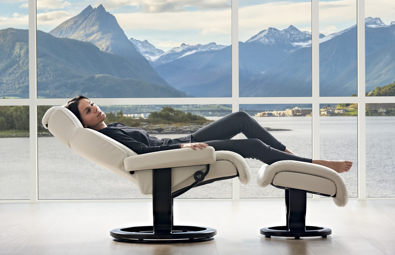 The Beautiful Magic Stressless Recliner is Magically relaxing! 