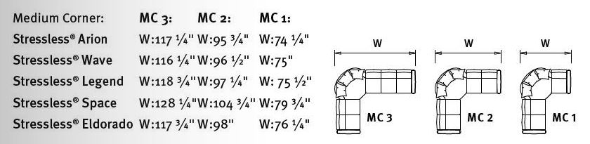 Stressless Sectionals Medium Corner Layouts