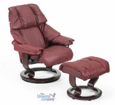Ekornes Stressless Reno Large Chair with Ottoman Ekornes Stressless Reno Large with Ottoman image