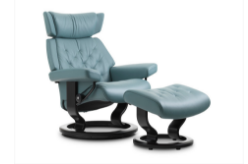 Stressless Skyline Recliner and Ottoman Classic Base Stressless Skyline Recliner and Ottoman Classic Base